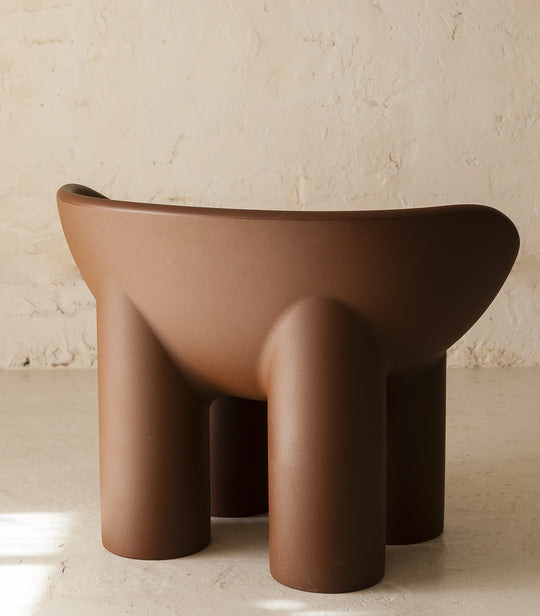 Roly Poly Armchair by Faye Toogood brown
