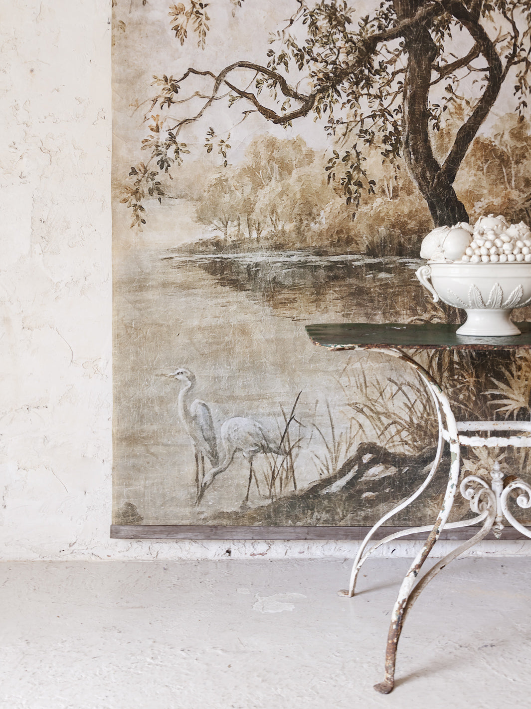 Aigrettes at the light of day mural (150x200cm)