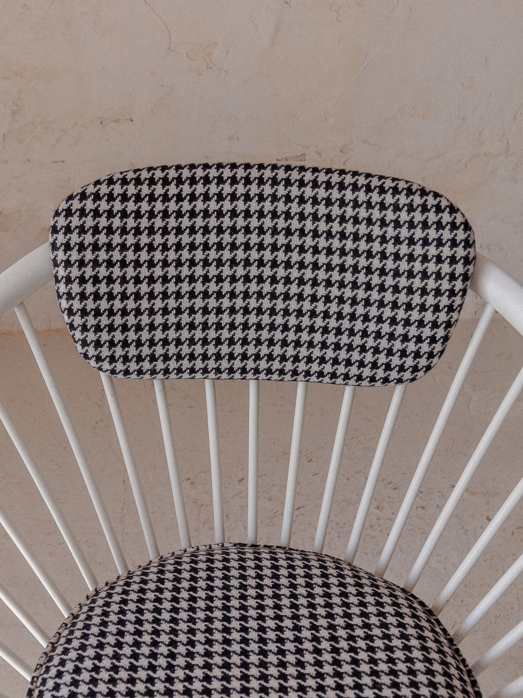 Pair of Circle armchairs, 1950s, houndstooth