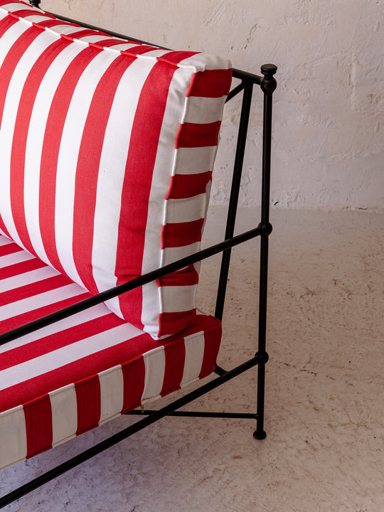 Red and white striped Medaillon armchair