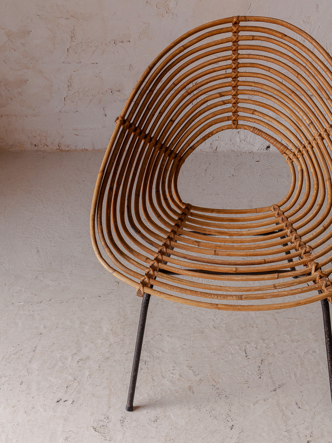 Fauteuil italien en bambou des années 60