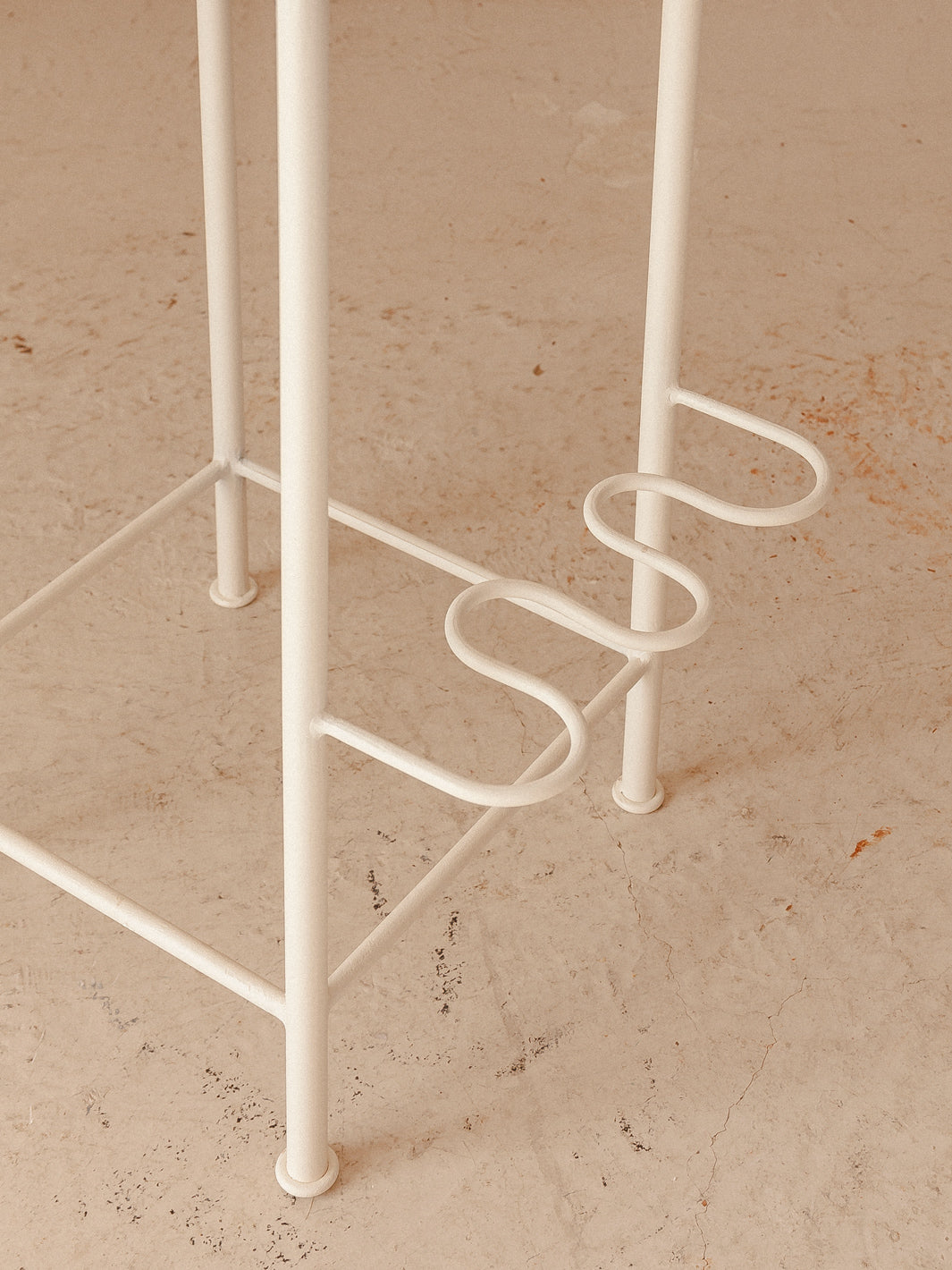 Tabouret de bar feston blanc et vert