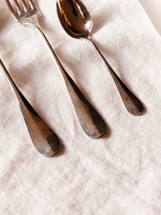 French silver metal cutlery from the 20s for 12 people