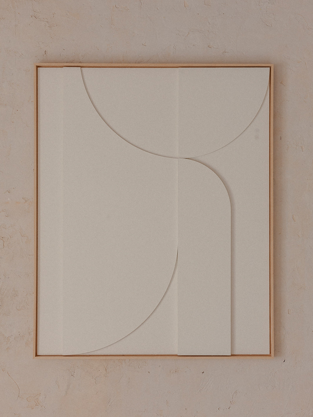White geometric painting "B" XL 100x123cm