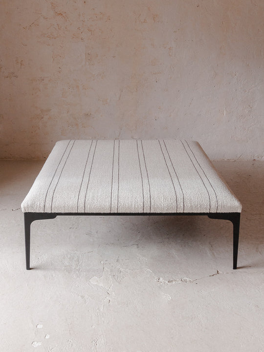 striped ottoman table