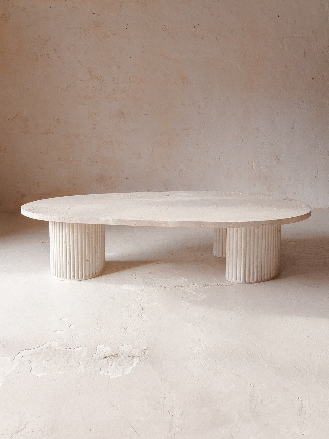Amira table organic travertine marble 150x90cm