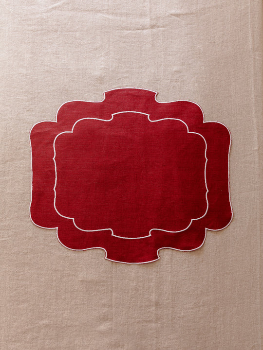 Chili Pepper Waxed Linen Placemat