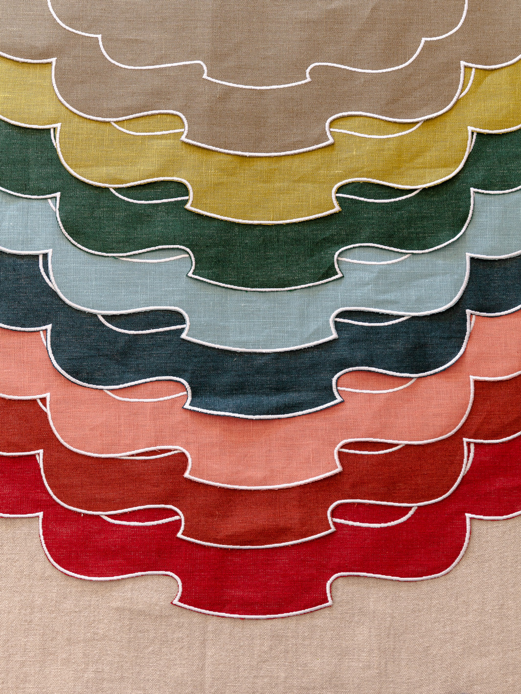 Dark Green Waxed Linen Placemat
