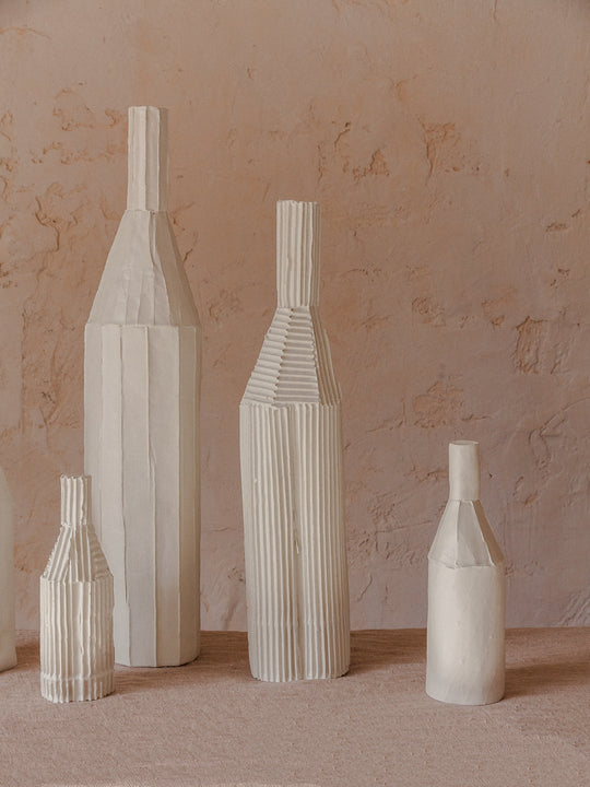 Set of 5 sculptural pieces Off White Paola Paronetto