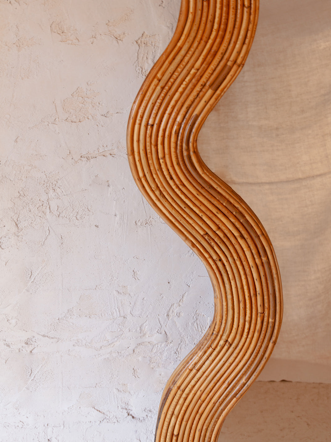 Italian large bamboo mirror 220x110cm