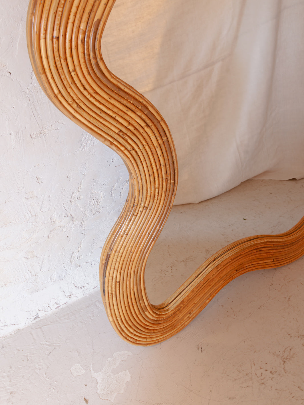 Italian large bamboo mirror 220x110cm