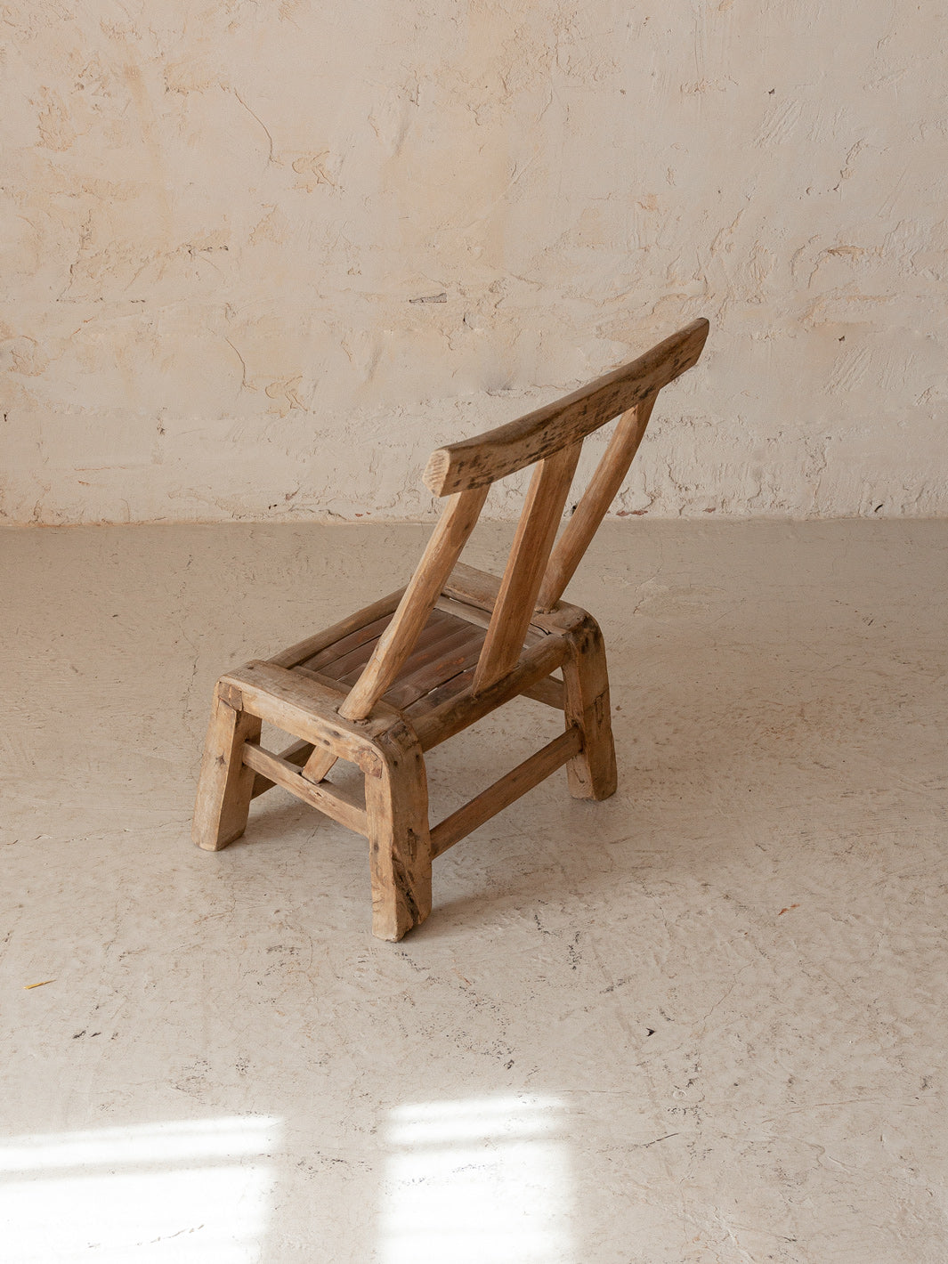 Chinese elm and bamboo chair
