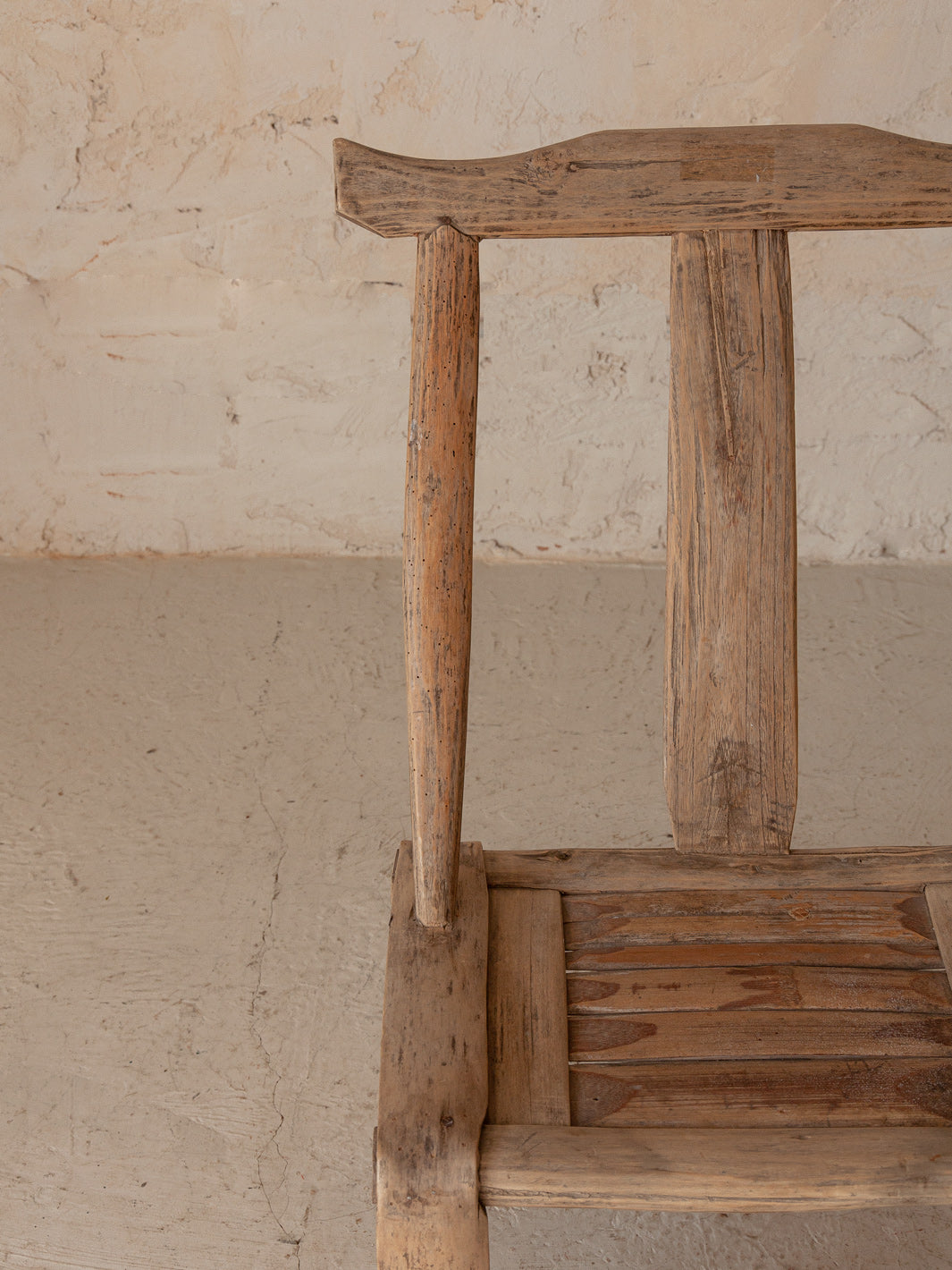 Chinese elm and bamboo chair