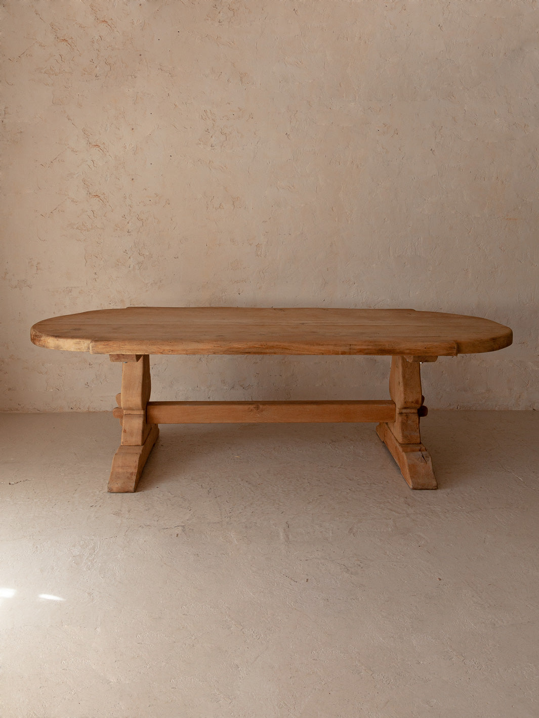 19th century chestnut oval Monastery table 240CM
