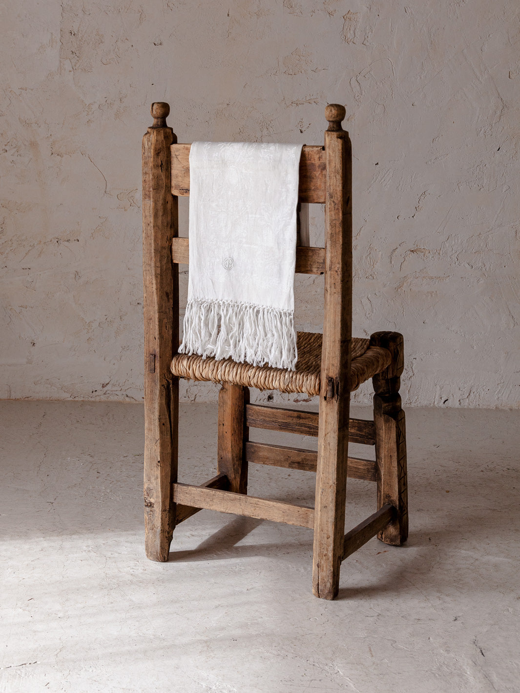 Italian 40s embroidered cotton towel EB