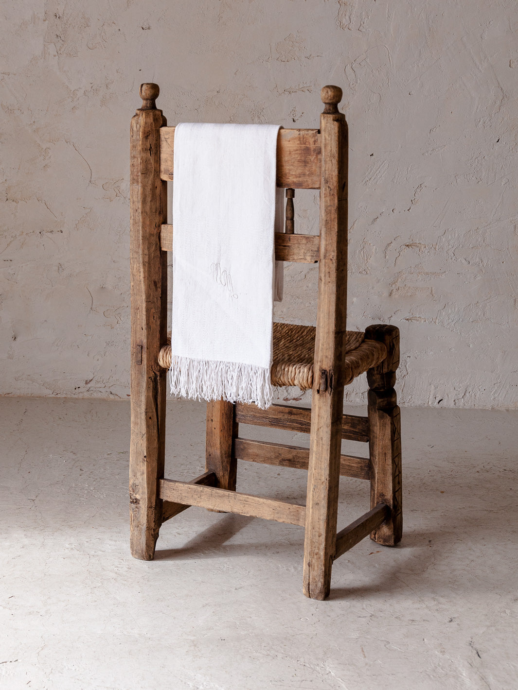 Toalla italiana de algodón años 40 bordado