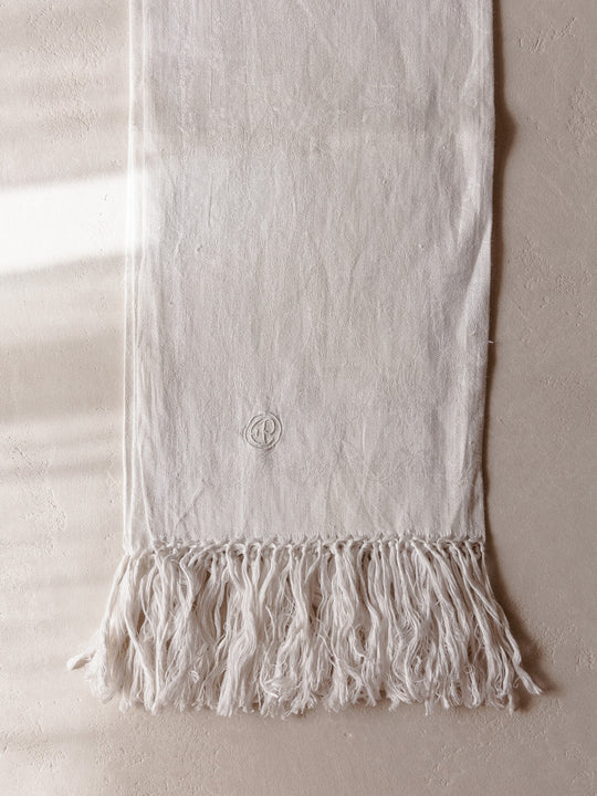 Italian 40s embroidered cotton towel EB