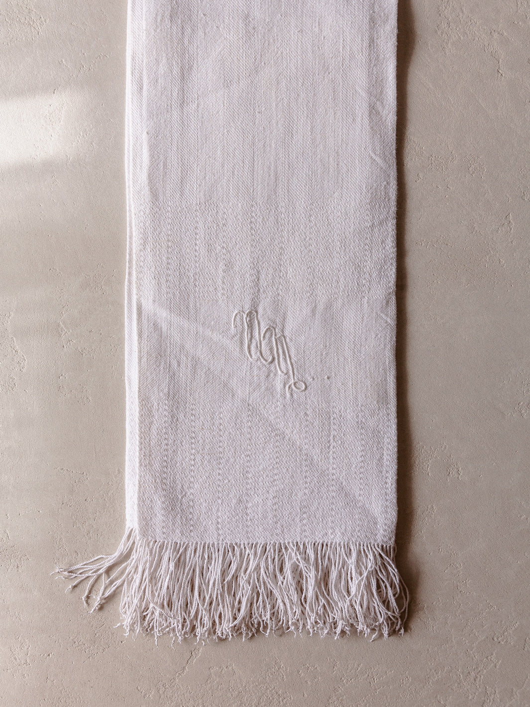 Embroidered 1940s Italian cotton towel