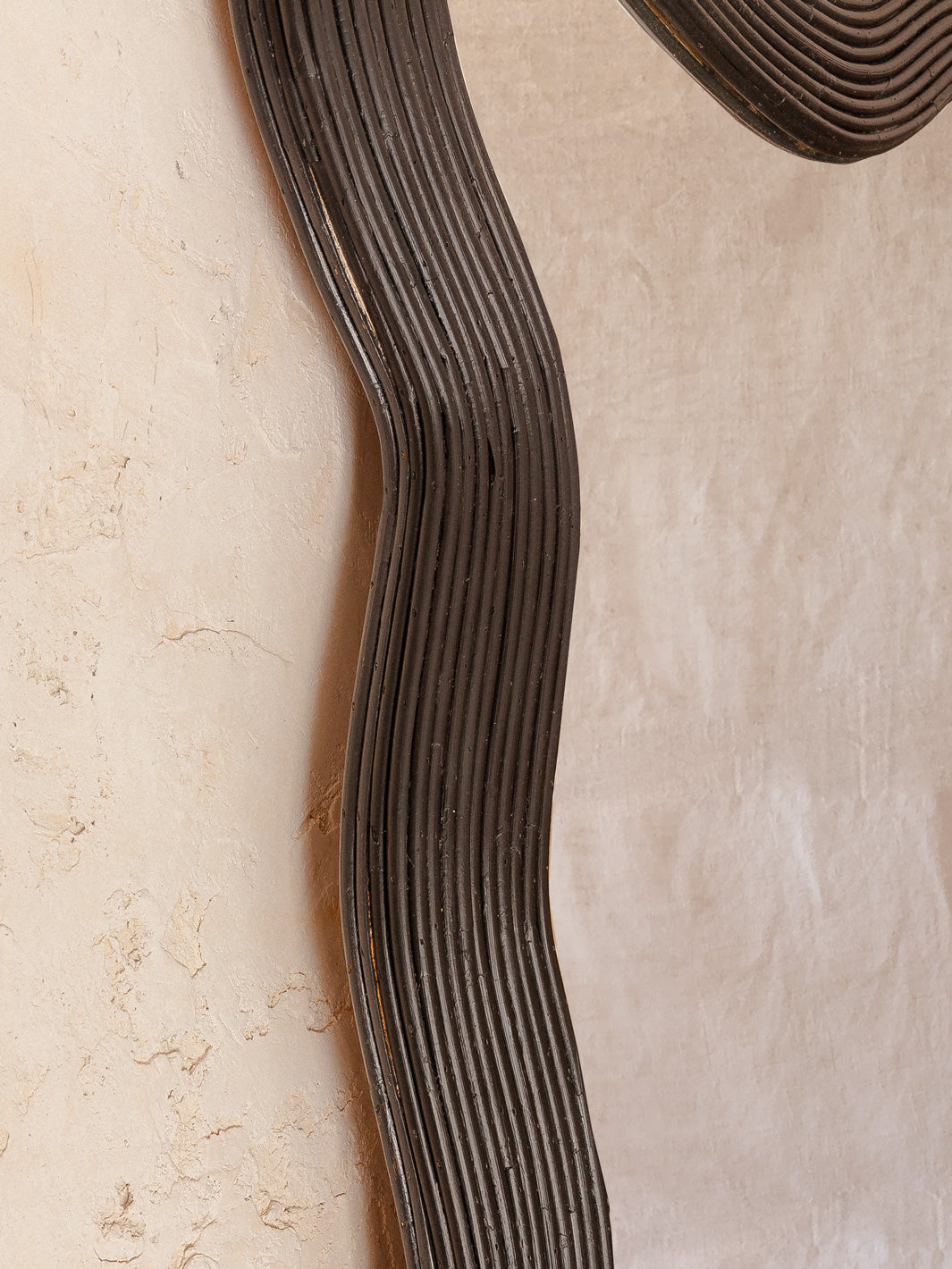 Italian black bamboo mirror 215x100cm