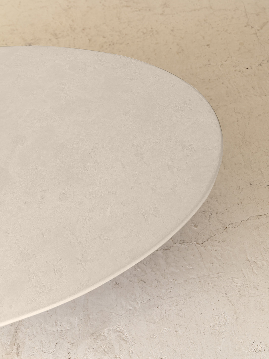Oval argillite coffee table