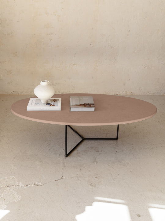 Table basse ovale in argilite