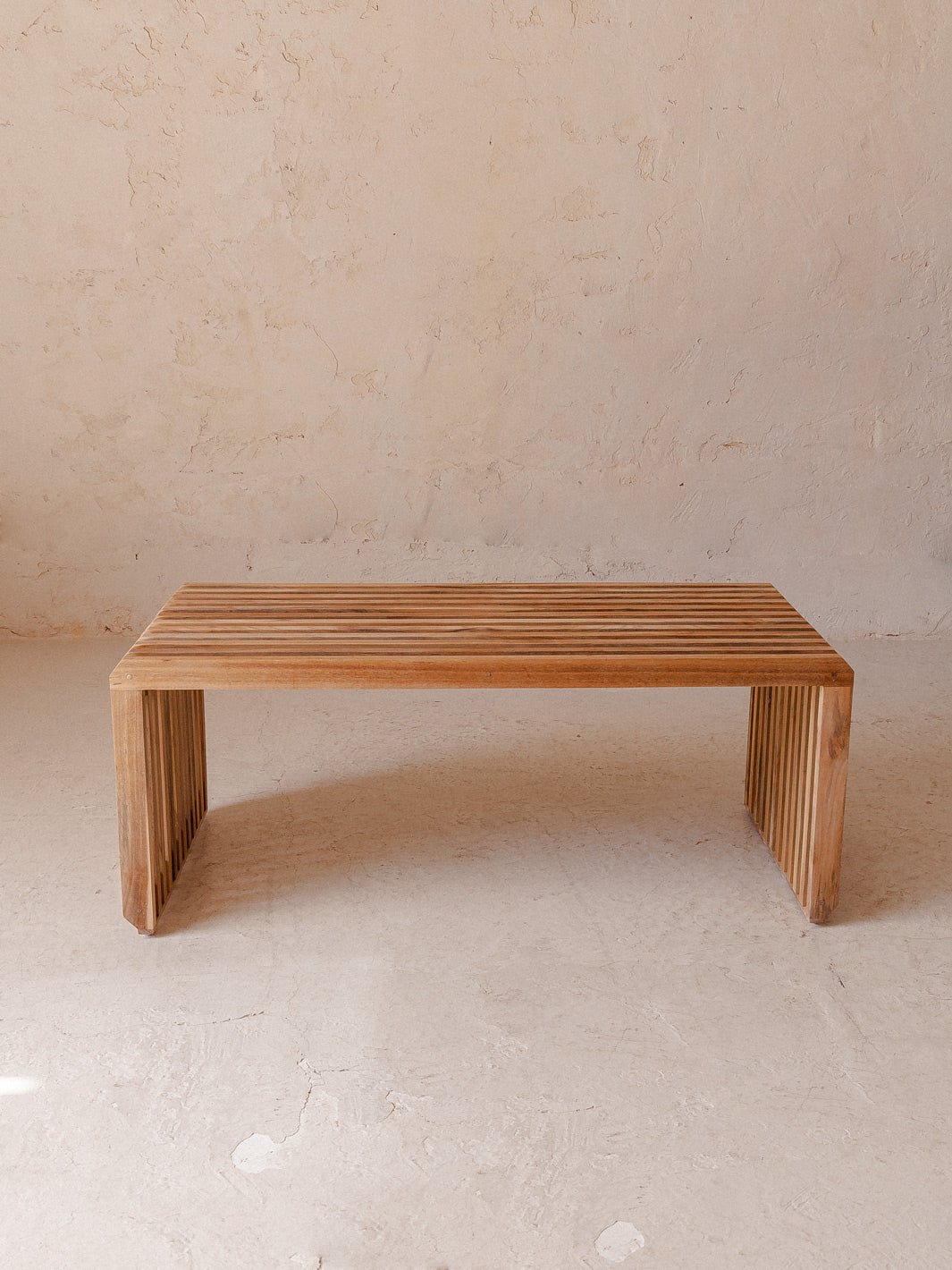 Teak wood bench 96cm