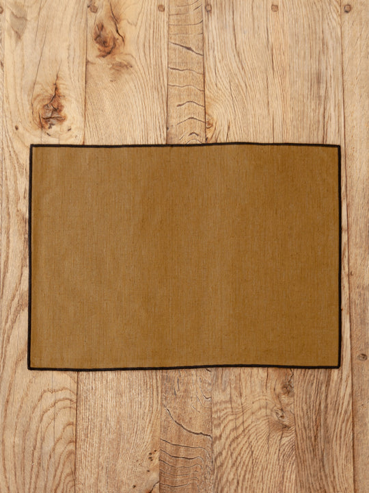 Olive Lined Linen Placemat