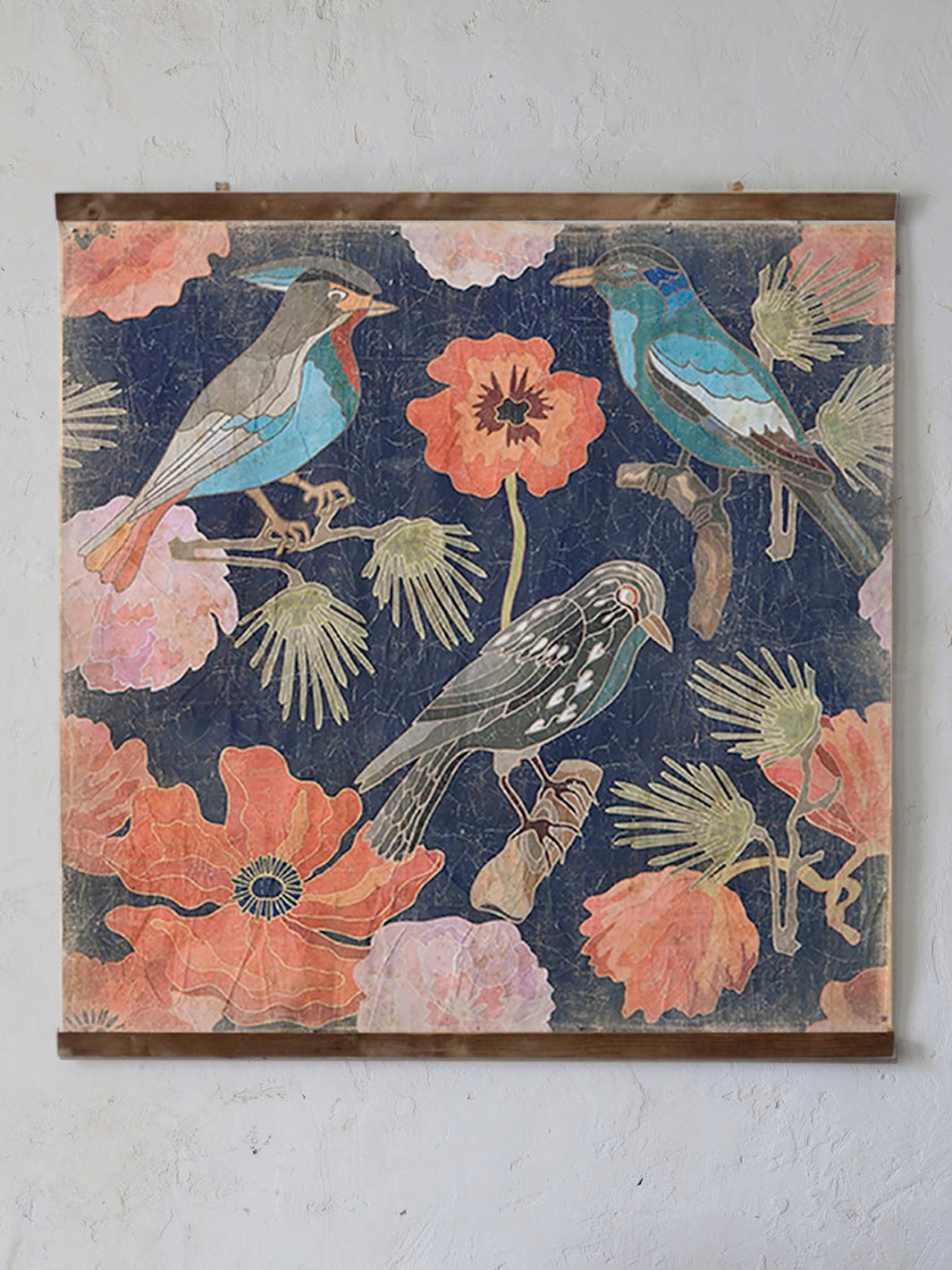 Oiseaux du Japon (120x120 cm)