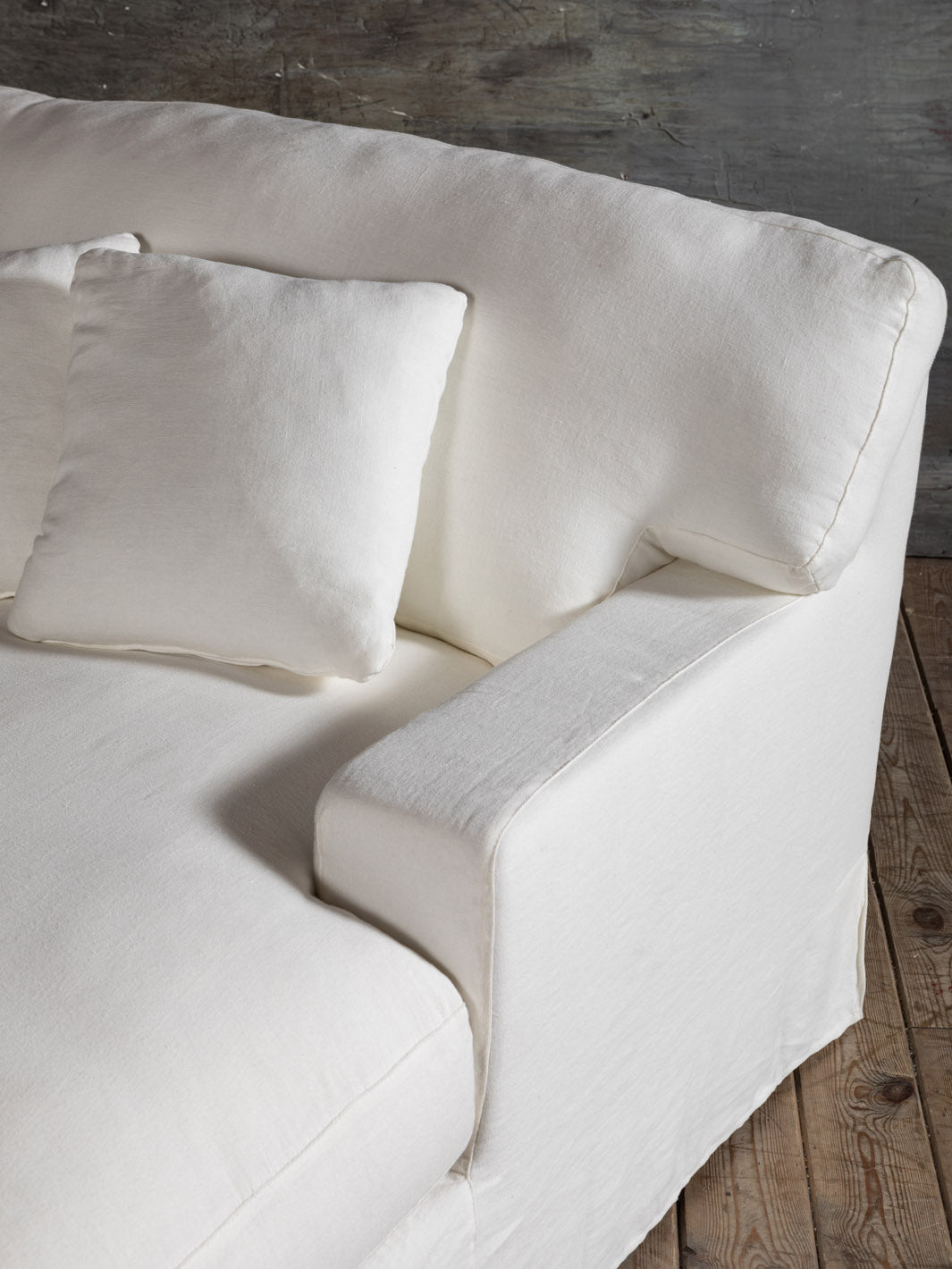 Capri ivory linen chaise longue