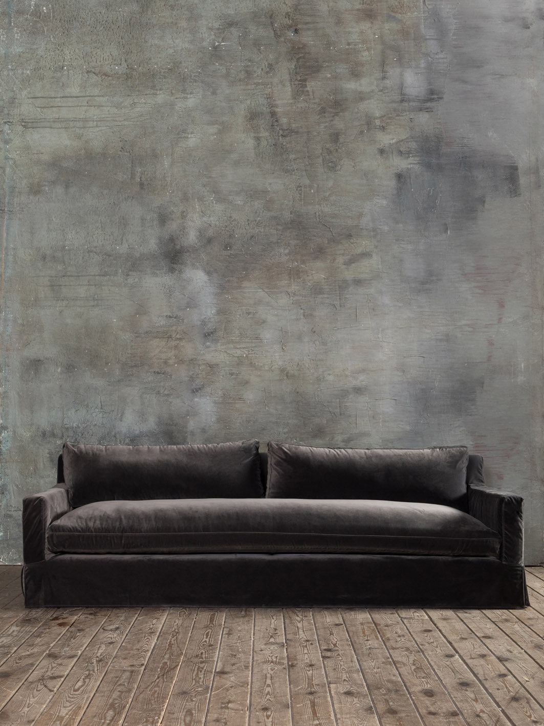 Velvet Antwerp Sofa Anthracite gray