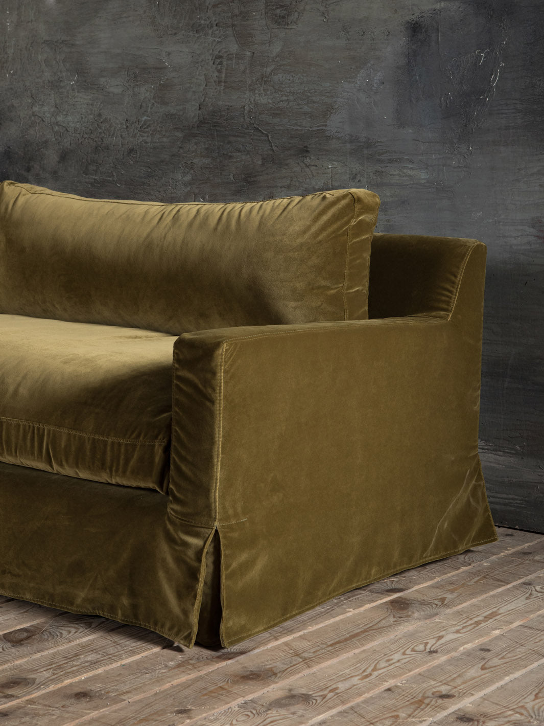 Sofá Amberes de terciopelo Forest