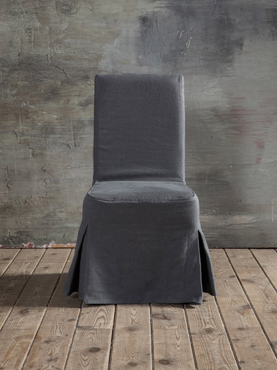Madrid natural linen chair Anthracite Gray