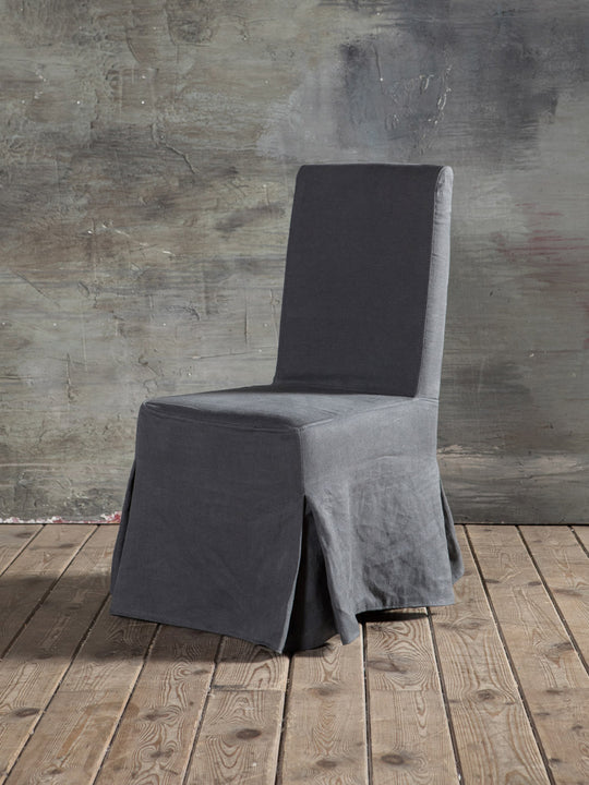 Madrid natural linen chair Anthracite Gray
